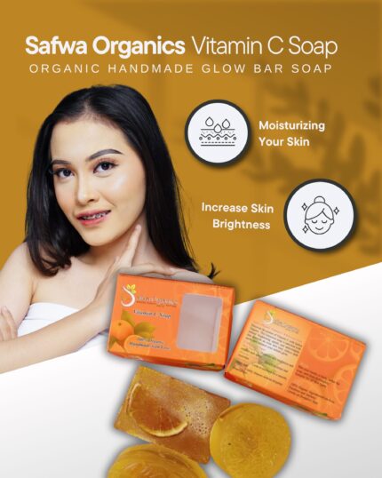 Safwa Organics Vitamin C Soap | Organic Handmade Glow Bar Soap
